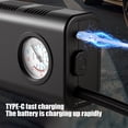 thumbnail image 5 of Tire Inflator Portable Air Compressor, 12V Auto Tire Pump for Car Tires with Digital Pressure Gauge, Emergency LED Light, Fast 45L/Min Inflation for Cars, Motorcycles, Bicycles, 5 of 5
