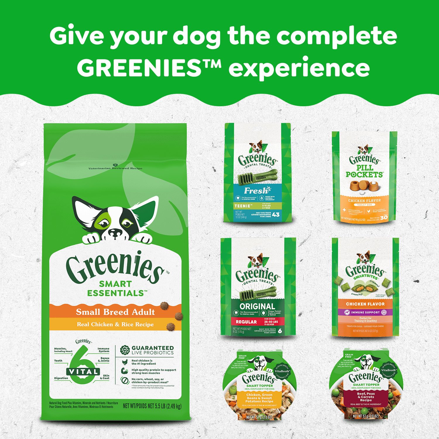 Gâteries dentaires naturelles pour chiens adultes GREENIES Original format MOYEN