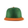 thumbnail image 2 of Top Headwear Flat Bill Adjustable Snapback Cap - Green/Orange, 2 of 2