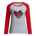 thumbnail image 2 of Prime Same Day Delivery Items Women Casual Raglan Long Sleeve Valentine Printing Shirt Pullover Tops Blouse, 2 of 5