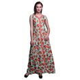 thumbnail image 1 of Bimba Floral Ladies Printed Front Slit Sleeveless Maxi Summer Long CasualDress-X-Small, 1 of 5