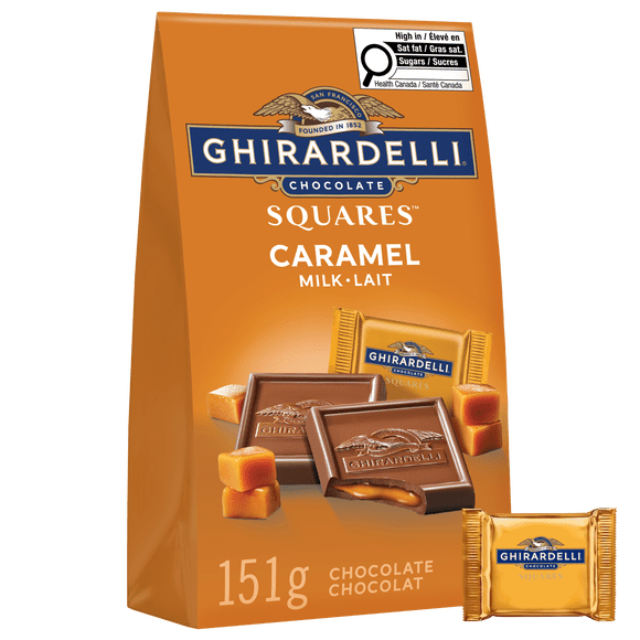 GHIRARDELLI Milk Chocolate Caramel Squares, 151-Gram Bag