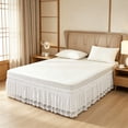 thumbnail image 4 of MTBLYS Elastic Pleated Bed Skirt Non-Slide Design Polyester Hotel Style Drooping Bed Skirt 1-Pack for Home Hotel Spring Mattress Use, 4 of 6