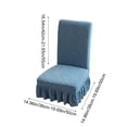 thumbnail image 3 of EGNMCR Décoration pour la Maison, Décoration de Pièce, Décoration Murale Housse de Chaise de Table à Manger Élastique Demi-Ronde Housse de Chaise Ménagère Coussin Dossier une Universelle Housse de Tabouret en Flocage Housse, 3 of 6