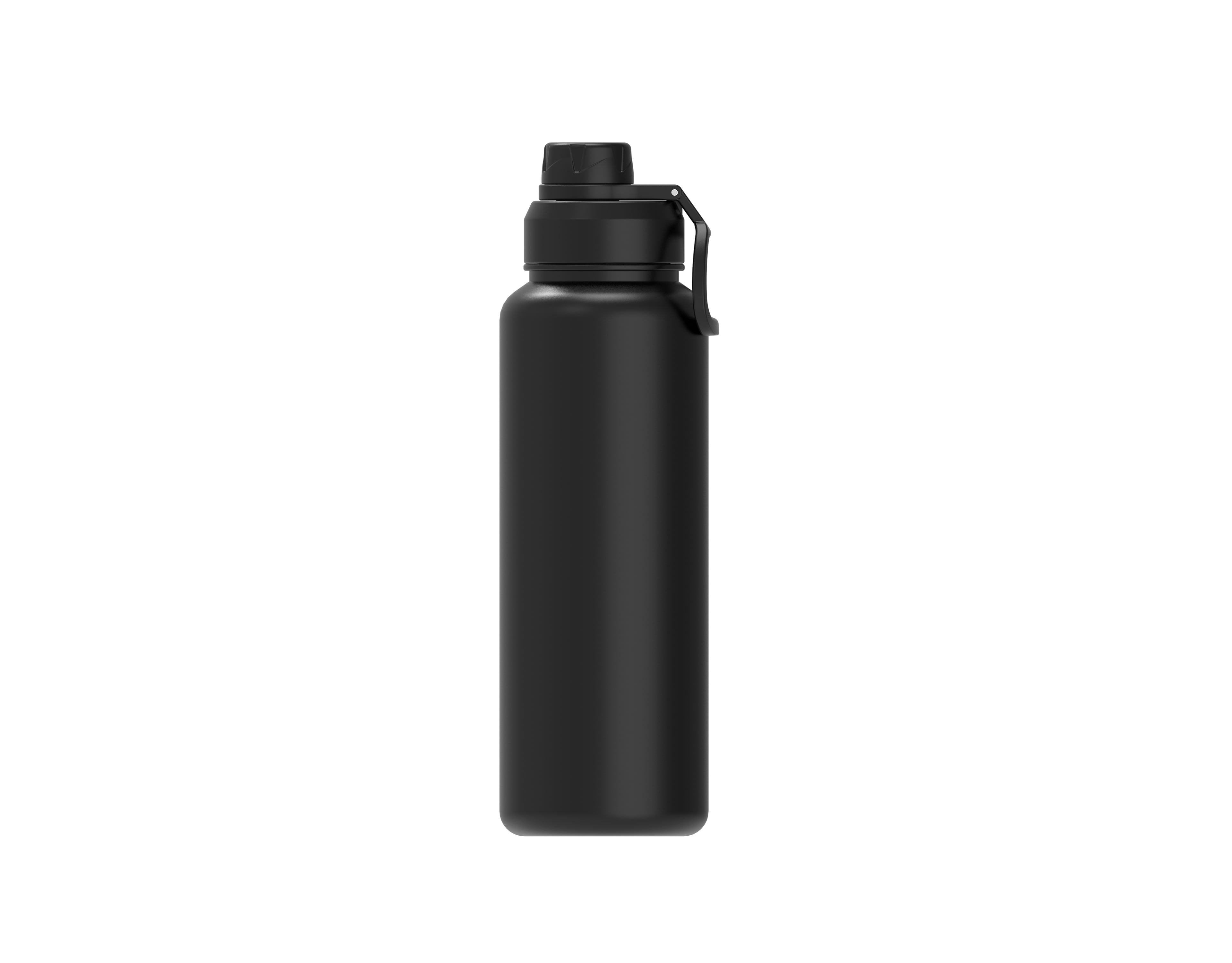 Mainstays 40 fl oz Double Wall Vacuum Insulated Stainless Steel Sport Water Bottle with Leakproof Lid, Fits Car Cup Holder for Travel & Daily Use