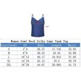 thumbnail image 4 of Débardeur à Encolure Drapée pour Femme, Camisole Soyeuse, Doux, Estival, à Bretelles, Court (Imprimé Léopard Marine, G), 4 of 4