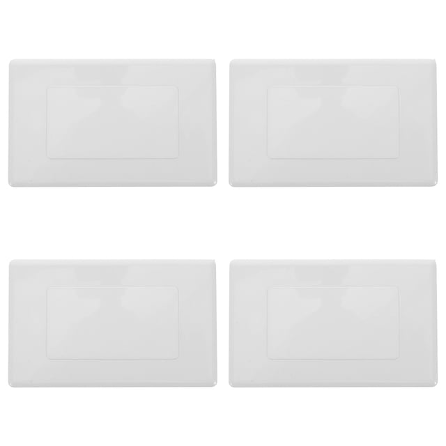 KAKOWELY blanking plate white 4pcs Blank Wall Plate Cover Junction Box Plastic Electrical Outlet Cover Plates Easy Installation Electrical Box Cover Plate (Small)