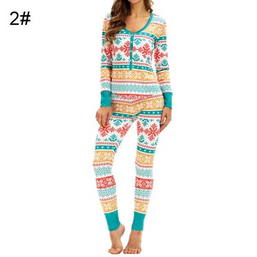 2 Pieces Suit Set, Women? s Floral Print V-Neck Long Sleeve Top and Trousers, Light Blue/Red/Yellow