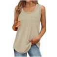 thumbnail image 1 of Liquidation! Hauts Grande Taille pour Femmes, Blouse à Manches Courtes d'Été pour Femmes, T-shirt à Col Rond Uni pour Femmes, 1 of 4