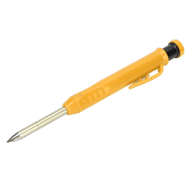Carpenter Pencil, Deep Hole Mechanical Pencil Comfortable Grip With Sharpener For Marking Metal Plastic