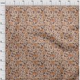 thumbnail image 4 of oneOone Tissu Polyester Spandex Orange Floral Rétro Matériel de Couture Imprimé Tissu au Mètre 56 Pouces de Large, 4 of 5