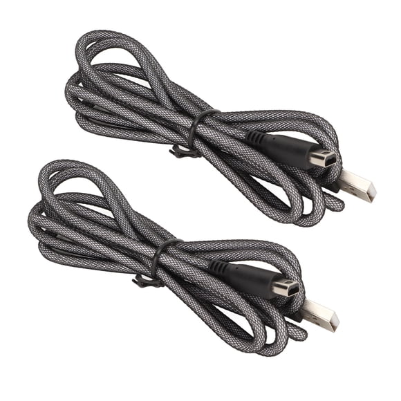 3DS USB Charger Cable, 2Pcs Wear Resistant 5ft PVC Prevent Loss Charge While Playing 3DS Power Charging Universal For New 2DSXL For 3DS XL For 3DS