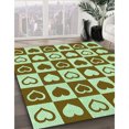 thumbnail image 3 of Ahgly Company Tapis d'Intérieur Rectangulaire Transitionnel Lavable à la Machine, Bronze Foncé Brun, 4 Pieds x 6 Pieds, 3 of 7