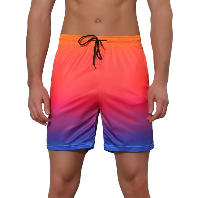 Shorts de Plage à Cordon de Serrage pour Hommes Orange 36