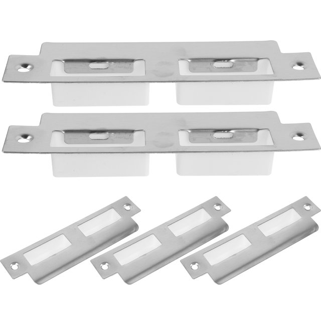 CRAFTHROU 5Pcs Stainless Steel Deadbolt Strike Plates for Interior Doors Reinforcement 14.5x0.3937in