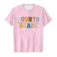 thumbnail image 4 of PMVFHDE T-Shirts à Manches Courtes pour Filles T-Shirts Graphiques Coupe Ample Saison de Rentrée Scolaire pour Enfants Imprimé Col Rond T-Shirt à Manches Courtes Rose, 8-9 Ans, 4 of 4
