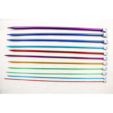 Homeholiday Colorful Knitting Needles Long Sweater Yarn Weaving Needle DIY Hand Knitting Tool - 5.0#