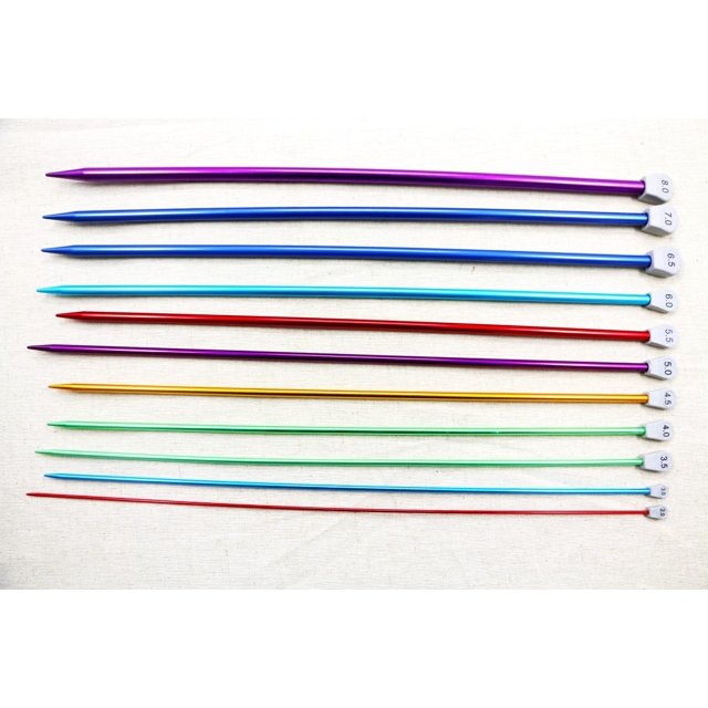 Homeholiday Colorful Knitting Needles Long Sweater Yarn Weaving Needle DIY Hand Knitting Tool - 5.0#