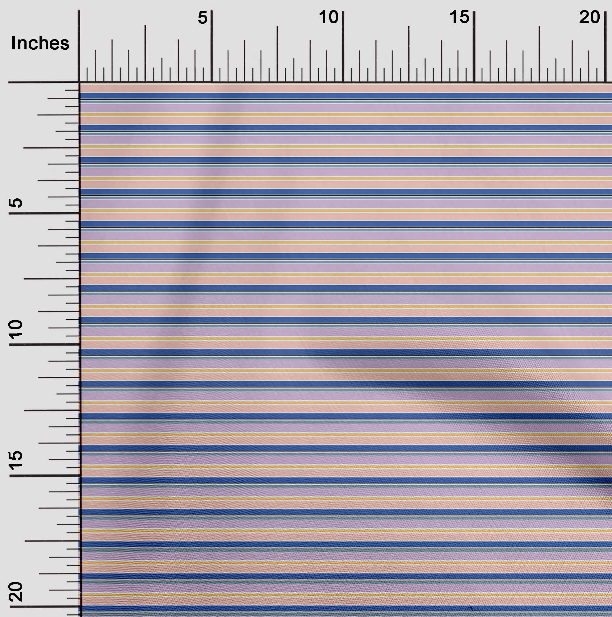 oneOone Cotton Cambric Fabric Multicolor Stripe Print Sewing Fabric BTY 56 Inch Wide