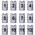 thumbnail image 1 of TOPTIE Ensembles de 12 Gilets d'Entraînement Numérotés (#1-12), Chasubles de Soccer, 1 of 6