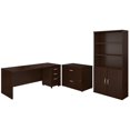 thumbnail image 1 of Series C 72"W Office Desk with Bookcase and File Cabinets in Mocha Cherry, 1 of 7