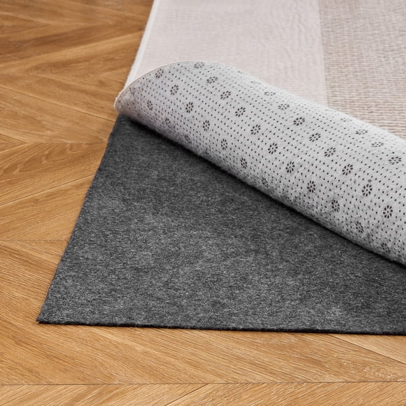 VEVOR Rug Pad 5 x 7 ft, Non-slip Carpet Area Pad, Rug Mat Padding with Dual Surface Felt Cushion & Rubber Gripper, Hardwood Floor Protection for All Floors, Finishes, Keeps Carpets in Place