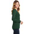 thumbnail image 2 of Port & Company 174 T-Shirt à Manches Longues pour Femmes, Favori des Fans, Col en V. LPC450VLS, 2 of 4