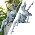 thumbnail image 4 of Figurine en Résine Statue de Fée de Porche Fontaine Déco de Cour Arrière Figurines Météo Blanc, 4 of 8
