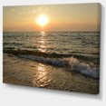 thumbnail image 2 of Black Seascape in Morning Sunlight - Beach Photo Canvas Print, 2 of 3
