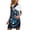 Blue, variant on FcBaudy Short Sleeve Round-Neck Dress,Womens Dresses,Summer Dresses for Women Women Causal Hollow Out Splicing Floral Print Short Sleeve Dress Women Dress