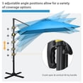thumbnail image 4 of Outsunny Parasol Suspendu Déporté Carré 8'x8' pour Patio Turquoise, 4 of 9
