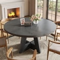 thumbnail image 4 of Tribesigns Farmhouse Dining Table, 47 Inch Round Dinner Table for 4, 4 of 5