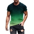 thumbnail image 2 of cllios T-Shirts Graphiques pour Hommes Grande Taille Décontractés Teinture sur Nœuds Dégradé Imprimé Manches Courtes Chemises Coupe Régulière Col Rond Décontracté Chandails d'Entraînement Gym T-Shirt Muscle Hauts, 2 of 5