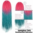thumbnail image 3 of Ombre Senegalese Twist Crochet Braiding Hair Extensions Synthetic Fiber for Women, 3 of 4