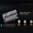 thumbnail image 3 of Portable Battery Charger 2 in 1 Replaceable Lithium Battery Charger Power Charging Case Mobile Power Bank for 20700 Lithium Battery with Charging Cable, 3 of 7