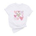 thumbnail image 2 of Meichang T-Shirts de la Saint-Valentin pour Femmes Imprimé Amour Doux Manches Courtes Col Rond Coupe Ample T-Shirts Tendance, 2 of 6