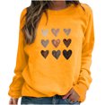 thumbnail image 2 of Aboser Chandails Molletonnés à Enfiler pour Femmes de la Saint-Valentin, Chandails à Imprimé de Cœur, Hauts Chandail, Manches Longues, Col Rond, Chemises, Blouse Ample Mode, Chandail Molletonné pour Adolescentes, 2 of 6