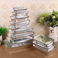 thumbnail image 4 of Lot de 10 Plats en Papier D\'aluminium Accessoires Ménagers Jetable Grande Capacité Contenant Alimentaire Rectangulaire Plaque de Cuisson Plat à Usage Unique 700 ml Couvercle, 4 of 7