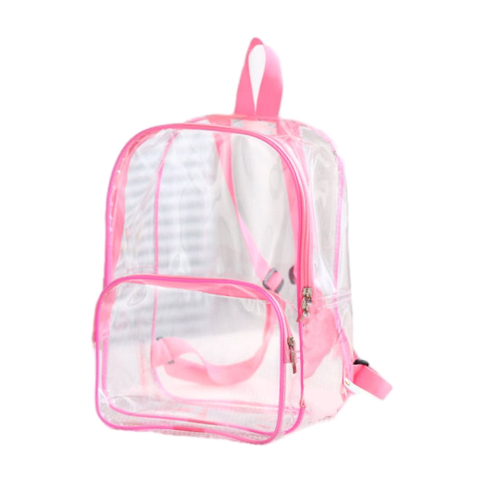 Ohufall Large Capacity PVC Clear Backpack Trendy School Bag For Students Shoulder Design Travel Essentials Casual Daypack