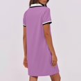 thumbnail image 3 of Dvprdro Robe d'Été pour Femme Mode Classique Unie à Manches Courtes Robe Mini Décontractée Ample avec Poches Robe Chemise de Tennis Golf, 3 of 5