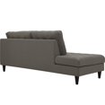 thumbnail image 3 of Modway Empress Upholstered Polyester Fabric Left Facing Chaise in Granite, 3 of 5