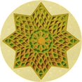 thumbnail image 1 of Ahgly Tapis de Zone Rond Lavable en Machine Intérieur Transitionnel Brun Doré Foncé, 8 Pieds Rond, 1 of 7