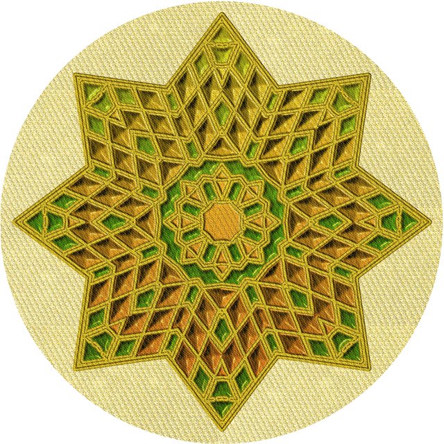 Ahgly Tapis de Zone Rond Lavable en Machine Intérieur Transitionnel Brun Doré Foncé, 8 Pieds Rond