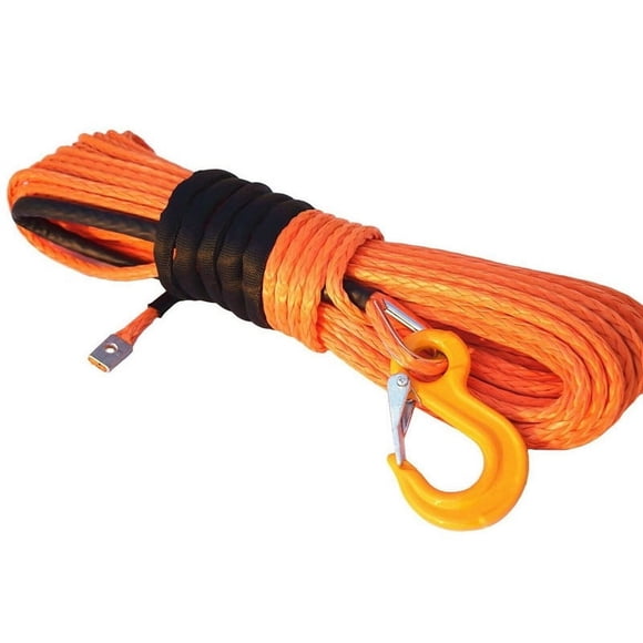 6mm X 15m Plasma Cable Synthetic Winch With Hook Line Uhmwpe Rope With Sheath Car Accessories