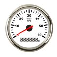 thumbnail image 1 of Car Boat Tachometer Gauge LCD Hour Meter 0-3000 4000 6000 RPM Tacho Sensor Marine Tacho Meters 12V/24V Red Backlight ,Easy to Calibrate, 1 of 7