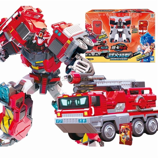 New Metal Cardbot Transforming Robot to Car Action Figures BLUE COP with Card Car Toys for Child Gift
