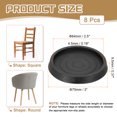 thumbnail image 2 of 3 Inch Rubber Furniture Pads Non-Slip Furniture Coasters Round Anti Skid Caster Cups Black, 8Pcs, 2 of 6