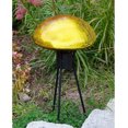 thumbnail image 3 of Achla Designs Crackle Glass Garden Toadstool Gazing Ball, Yellow, 3 of 5
