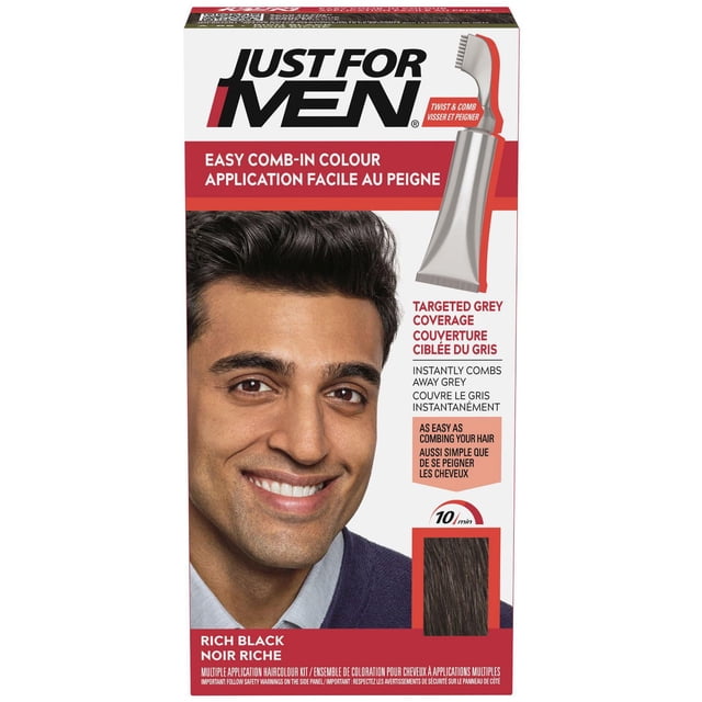 Just For Men Application Facile au Peigne Noir Riche A-65