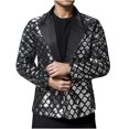 thumbnail image 2 of DecSea Men's Blazer Premium Stretch Classic Fit Sport Coat Suit Jacket, 2 of 7